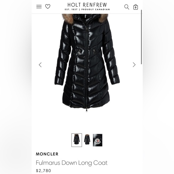 Moncler Puffer Coat with Fur Trim - Picture 3 of 3